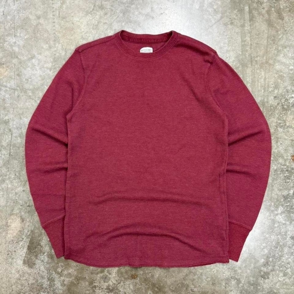 Mossimo Supply Co. Red Waffle Knit Thermal Long Sleeve Size M
